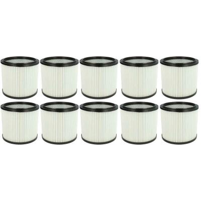 VHBW  10x filtre rond pour aspirateur multifonction compatible avec Einhell TH-VC 1815, TH-VC 1820 ARG, TH-VC 1820 EX, TH-VC 1820 S, TH-VC 1820/1 S
