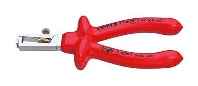 KNIPEX  11 07 160 - Pince&agrave; d&eacute;nuder Avec ressort d'ouverture, universel