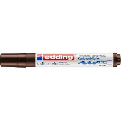  Edding 1455 Feutre De Calligraphie Largeur De Trait : 1- 5 Mm Marron Fonc