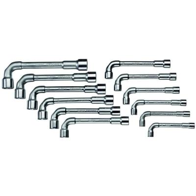 GEDORE  Jeu de 12 cl&eacute;s &agrave; pipe d&eacute;bouch&eacute;e 6 pans, 8-19 mm - 25 PK-012