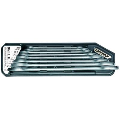 GEDORE Juego de llaves fijas de doble boca con soporte 8 pzas 6-22 mm