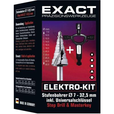 EXACT  70606 HSS Foret &eacute;tag&eacute; tige cylindrique 1 set 