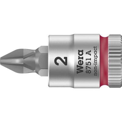 WERA  8751 A 05003351001 cruciforme Phillips Douille-embout PH 2 1/4 (6.3 mm)
