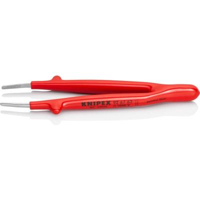 KNIPEX Brucelle De 145mm Droite - Isol&eacute;e 1000v - Pointes Rondes - Chrom&eacute;e