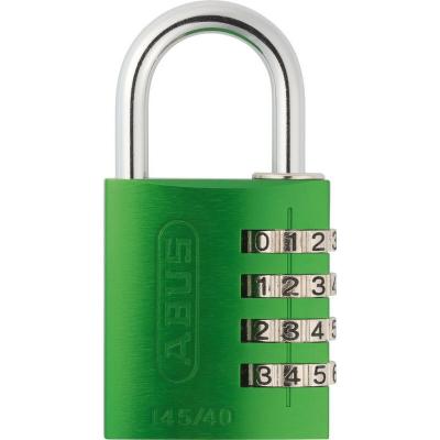 ABUS Cadenas &agrave; code - en aluminium - 4 molettes - 40 mm - vert - 145 