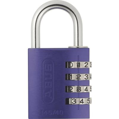 ABUS Cadenas &agrave; code - en aluminium - 3 molettes - 40 mm - Violet - 145 
