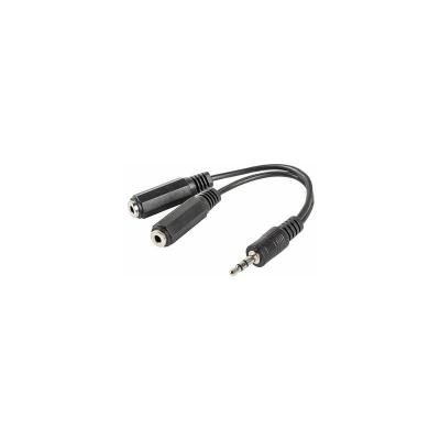 LANBERG Adaptateur jack femelle ou m&acirc;le 3.5mm  ad-0024-bk noir