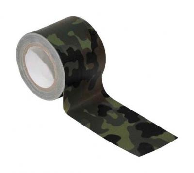 GEKO Adh&eacute;sif toile 50 mm x 25 m - camouflage vert