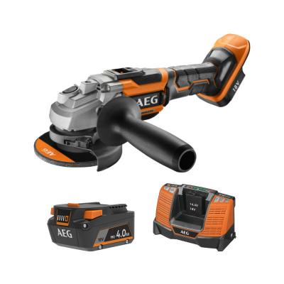 AEG Pack  18V - Meuleuse Brushless 125 mm - Batterie 4.0 Ah - Chargeur