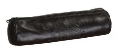 HAMELIN AIRNESS Fourre-Tout Rond 22x7cm Cuir Eb&egrave;ne Noir