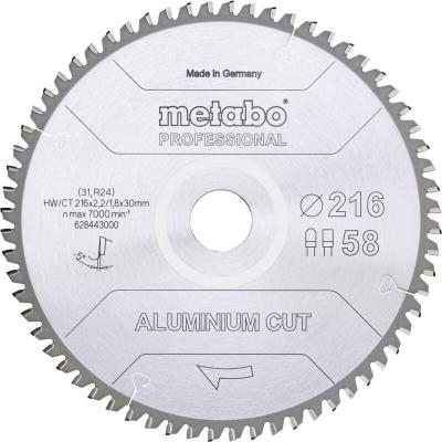 METABO ALUMINIUM CUT PROFESSIONAL 628288000 Lame de scie circulaire 160 x 20 x 1.2 mm Nombre de dents: 48