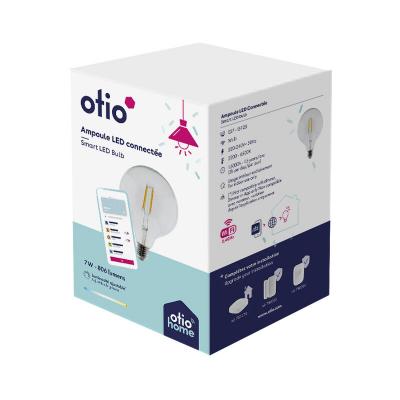 OTIO Ampoule connect&eacute;e WIFI Filament LED Design G125 E27 7W - 
