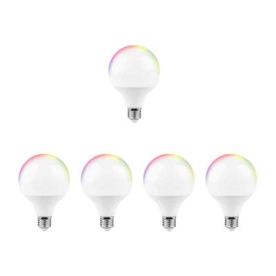 SILAMP Ampoule LED Connect&eacute;e WiFi E27 11W G95 RGBW (Lot de 5) - 