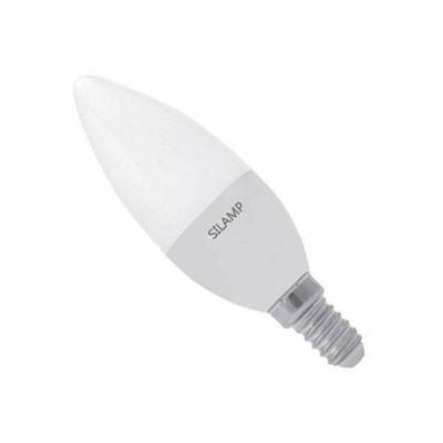 SILAMP Ampoule E14 LED 8W 220V C37 180&deg; - Blanc Chaud 2300K - 3500K - 