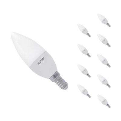 SILAMP  Ampoule E14 LED 8W 220V C37 180&deg; (Pack de 10) - Blanc Neutre 4000K - 5500K