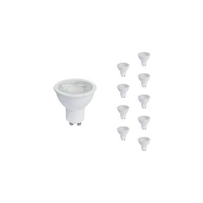 SILAMP Ampoule LED GU10 8W 220V PAR16 COB (Pack de 10) - Blanc Neutre 4000K - 5500K - 