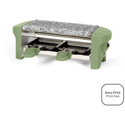 LIVOO Appareil &agrave; raclette 2 personnes -  - DOC156VE - Vert