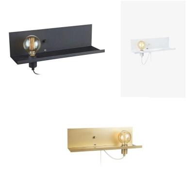MARKSLOJD Applique tablette avec port USB en m&eacute;tal dor&eacute;e L50cm