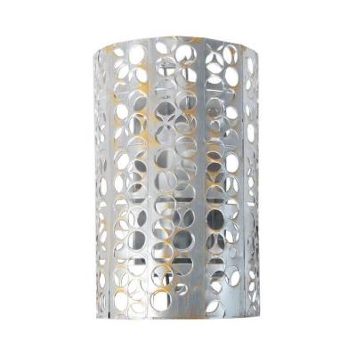  ZEN - Applique demi cylindrique m&eacute;tal aluminium et dor&eacute;