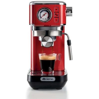 ARIETE Machine &agrave; caf&eacute; manuelle 1381/33 Machine &agrave; expresso 1,1 L Rouge