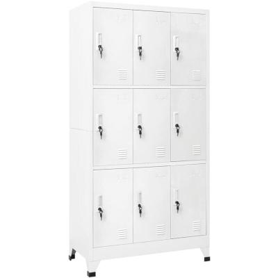 vidaXL Armoire &agrave; casiers avec 9 compartiments Acier 90x45x180 cm Gris 
