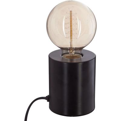 ATMOSPHERA  - Lampe &agrave; poser en fer Ampoule - h. 10,5 cm - - Noir