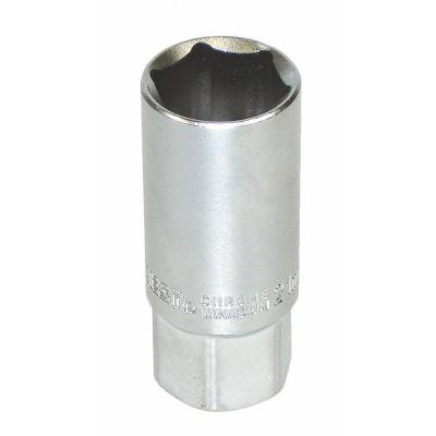 AUTOBEST Douille longue 21 mm, acier au chrome vanadium, satin&eacute;e, 6 pans,carr&eacute; 1/2 - 12,7 mm 
