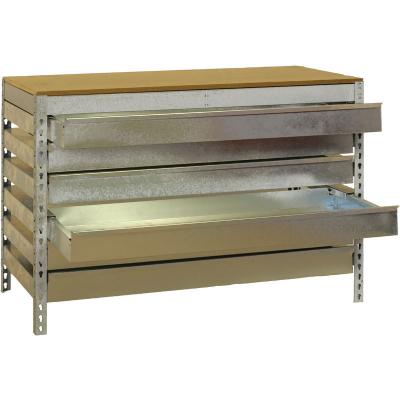 SIMONRACK Simon Rack - Kit Etabli avec tiroirs 840x1500x750mm - BT-5 BOX6 1500 GALVA/BOIS