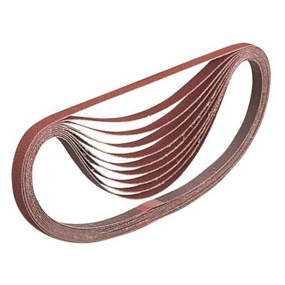 MAKITA Lot de 10 bandes abrasives 9x533mm multimat&eacute;riaux Grain 120  A-34481