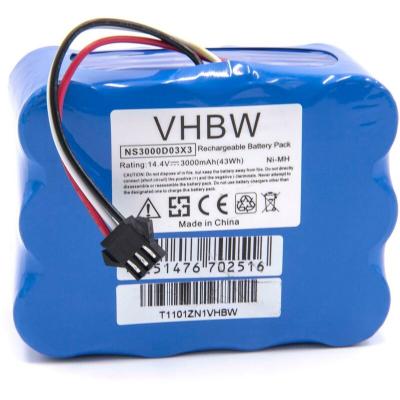 VHBW Batterie compatible avec H.Koenig SWR22 robot &eacute;lectrom&eacute;nager bleu (3000mAh, 14,4V, NiMH) - 