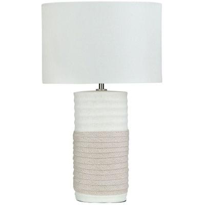 BELIANI Lampe &Agrave; Poser Navia Blanc