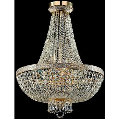 MAYTONI Bella Grand lustre dor&eacute; et cristal, 8 lumi&egrave;res, E14