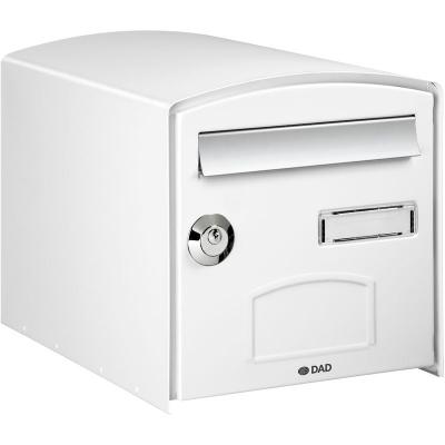 DECAYEUX Bo&icirc;te aux lettres normalis&eacute;e 2 portes ext&eacute;rieur acier blanc satin&eacute;