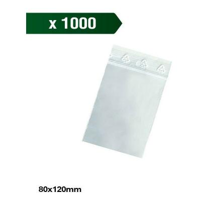  Bo&icirc;te de 1000 sachets zip 50&Acirc;&micro; 80x120mm
