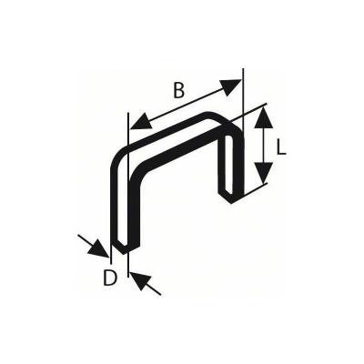 BOSCH Agrafes 52 12.3x1.25x10mm - 1000 pi&egrave;ces