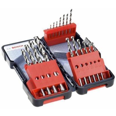 BOSCH  Accessories 2607019578 Foret &agrave; m&eacute;taux rectifi&eacute;s Toughbox HSS-G DIN 338 set de 18 pi&egrave;ces