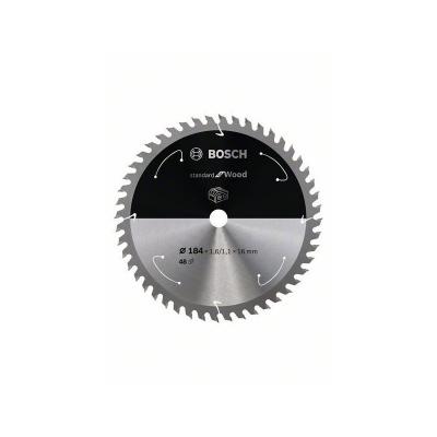 BOSCH Lame de scie circulaire standard pour bois, 184x1.6 / 1.1x16, 48 dents - 
