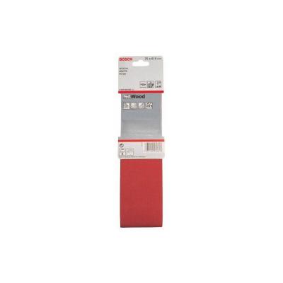 BOSCH  Bandes Abrasives, Jeu De 3 Pi&egrave;ces (75 X 610 Mm, 60, 80, 100) 4 Unit&eacute;s