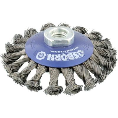 OSBORN  0002622151 M14100 Mm Braided Steel Conical Brush Bleu