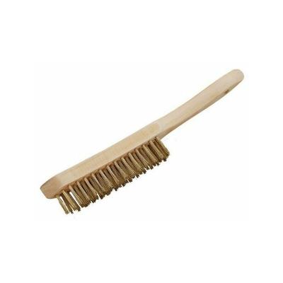 SAVY Brosse m&eacute;tallique laiton &agrave; manche L 295 x l 30 mm - 
