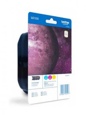 BROTHER  LC1220RBWBP - jaune, cyan, magenta - original - cartouche d'encre 