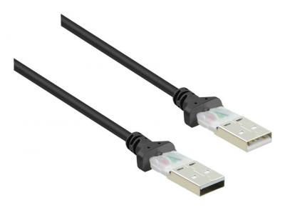 RENKFORCE C&acirc;ble USB USB 2.0 USB-A m&acirc;le, USB-A m&acirc;le 3.00 m noir contacts dor&eacute;s RF-4463046