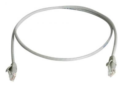 TELEGARTNER Teleg&auml;rtner 100008317 RJ45 C&acirc;ble r&eacute;seau, c&acirc;ble patch CAT 6 U/UTP 2.00 m gris ignifuge, sans halog&egrave;ne 1 pc(s) 