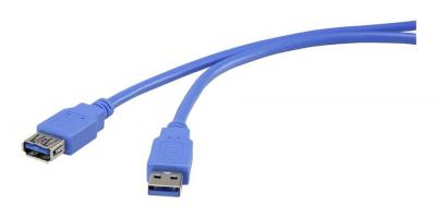 RENKFORCE Rallonge de c&acirc;ble USB  - USB Type A (M) vers USB Type A (F) - 1m - Bleu