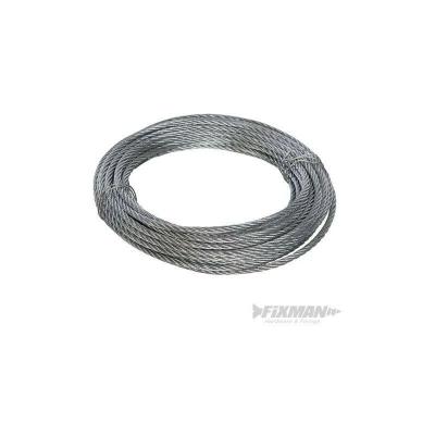 FIXMAN C&acirc;ble m&eacute;tallique galvanis&eacute;, 6 mm x 10 m, 6 Mm x 10 m