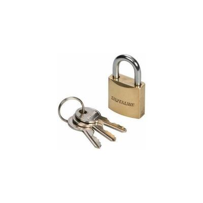 SILVERLINE Cadenas laiton et acier tremp&eacute; avec 3 cl&eacute;s
