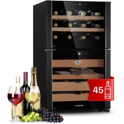 KLARSTEIN  el dorado 108 cave &agrave; cigares et cave &agrave; vin de service tactile 108l 45 bouteilles led noir 