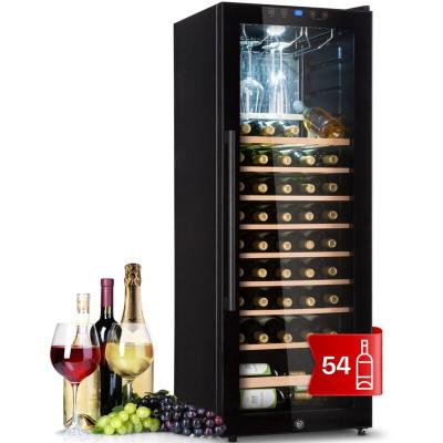 KLARSTEIN  barossa 54 uno cave &agrave; vin polyvalente 155l 54&nbsp;bouteilles porte en verre touch led noir 