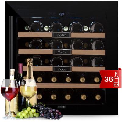 KLARSTEIN  vinsider 36 built-in uno cave &agrave; vin encastrable 92l 36 bouteilles 5 et 20 &deg;c led noire 