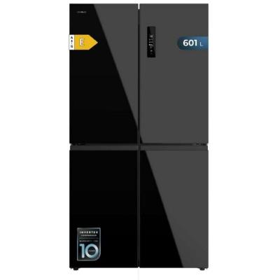 Cecotec R&eacute;frig&eacute;rateur &agrave; 4 portes Bolero CoolMarket 4D 601 Black Glass E
